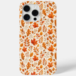 Naadloos patroon van warme herfstbladeren iPhone 15 pro max hoesje