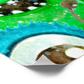 Naadloos patroon van waterverf geschilderd grappig poster (Hoek)