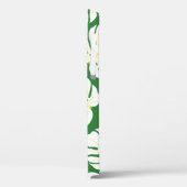Naadloos patroon van wit monstera-bladeren op een Case-Mate iPhone case (Achterkant / Links)