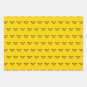 Naadloos patroon van zakelijke Logo op geel Inpakpapier Vel (Voorkant 3)
