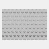 Naadloos patroon van zakelijke Logo op grijs Inpakpapier Vel (Voorkant 2)