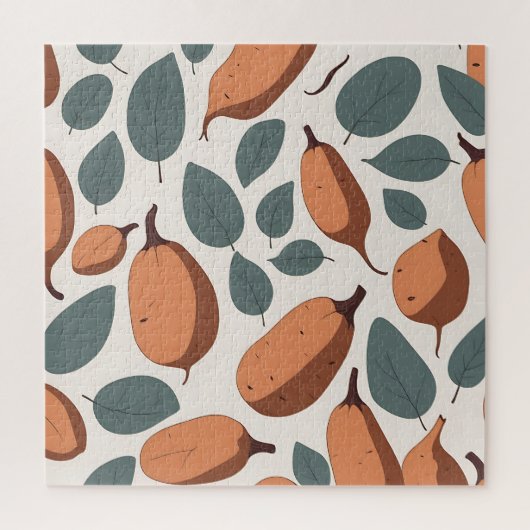 Naadloos Patroon van Zoete Aardappels Legpuzzel (Verticaal)