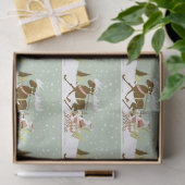 Naadloos patroon voor de Kerstman en de rendier Tissuepapier (Geschenk)