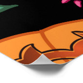  naadloos patroon voor Halloween. Pompoen, f Poster (Hoek)