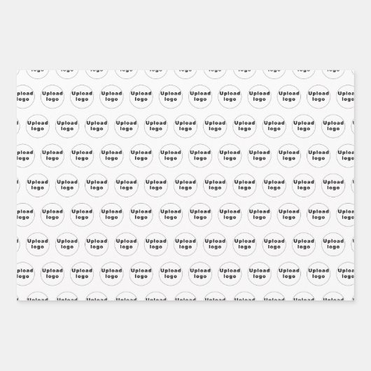 Naadloos Patroon voor zakelijke Logo op wit Inpakpapier Vel (Voorkant 3)