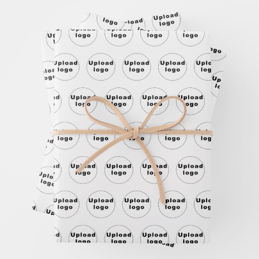 Naadloos Patroon voor zakelijke Logo op wit Inpakpapier Vel (In situ)