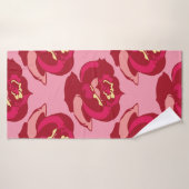 Naadloos patroongoud met vuurwapens rozen  mooi badhanddoek (Badhanddoek)