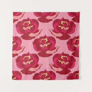 Naadloos patroongoud met vuurwapens rozen mooi wandkleed