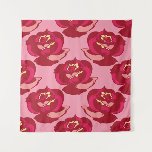 Naadloos patroongoud met vuurwapens rozen  mooi wandkleed (Voorkant)