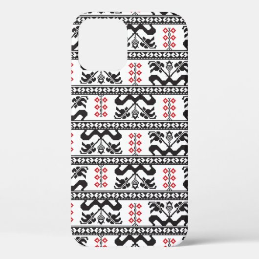 Naadloos patroonontwerp geïnspireerd door Roemeens Case-Mate iPhone Case (Achterkant)