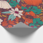 Naadloos patroonontwerp met handgetekende bloemen cadeaupapier (Hoek)