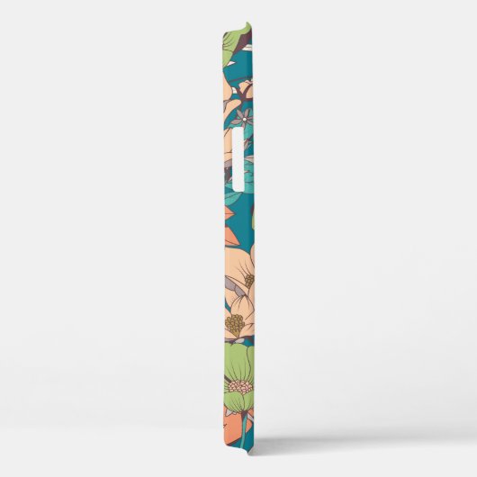 Naadloos patroonontwerp met handgetekende bloemen  Case-Mate iPhone case (Achterkant / Rechts)