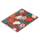 Naadloos patroonontwerp met handgetekende bloemen  notitieboek (Linkerzijde)