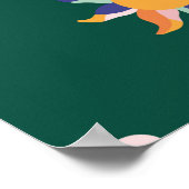 Naadloos patroonontwerp met kleurrijke wolken en r poster (Hoek)