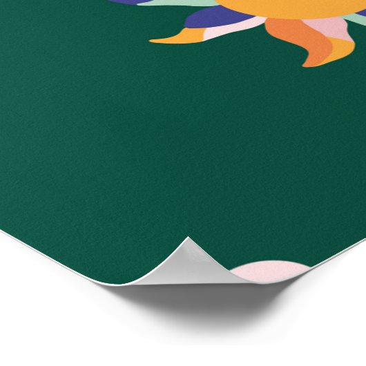 Naadloos patroonontwerp met kleurrijke wolken en r poster (Hoek)