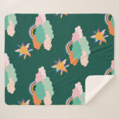 Naadloos patroonontwerp met kleurrijke wolken en r sherpa deken (Voorkant (horizontaal))