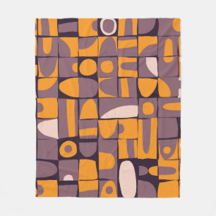 Naadloos patroonontwerp met slordige geometrische fleece deken
