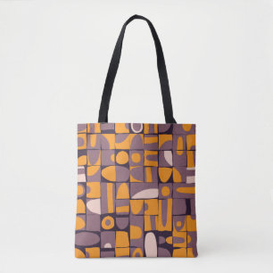 Naadloos patroonontwerp met slordige geometrische tote bag
