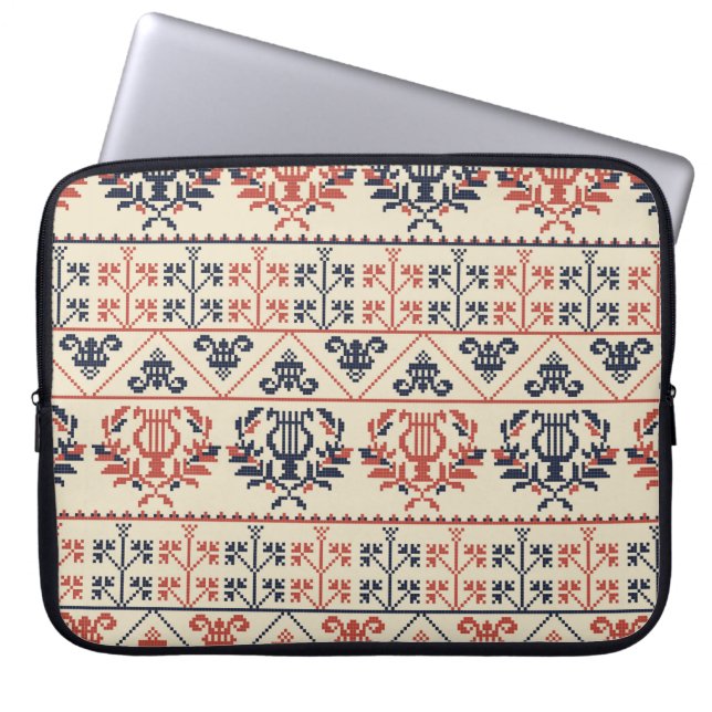 Naadloos patroonontwerp met traditionele Palestijn Laptop Sleeve (Voorkant)