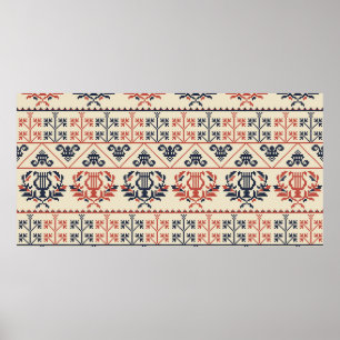 Naadloos patroonontwerp met traditionele Palestijn Poster