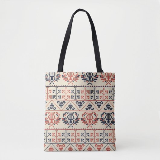 Naadloos patroonontwerp met traditionele Palestijn Tote Bag (Voorkant)