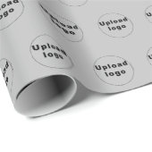 Naadloos patroonpapier voor zakelijke Logo, grijs  Cadeaupapier (Rol Hoek)