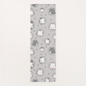 Naadloos patroonschild Kawaii Cats Paw Yogamat (Voorkant)