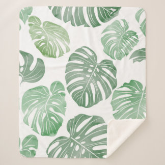 Naadloos patroonTropisch naadloos patroon - waterk Sherpa Deken
