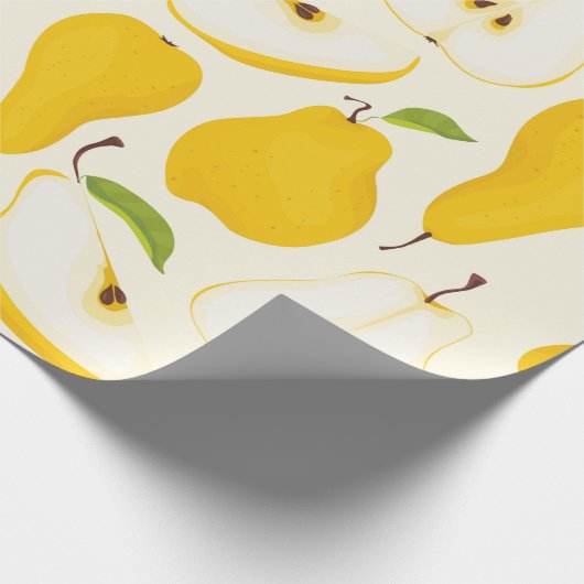 Naadloos perspatroon. Verschillende peren hele vru Cadeaupapier (Hoek)