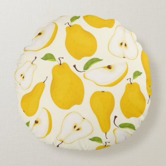 Naadloos perspatroon. Verschillende peren hele vru Rond Kussen
