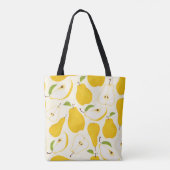 Naadloos perspatroon. Verschillende peren hele vru Tote Bag (Achterkant)