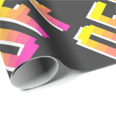 Naadloos  pixel van signaalpatroon. Overzicht Cadeaupapier (Rol Hoek)