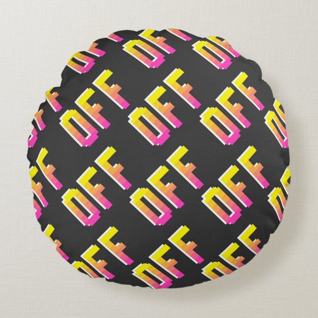 Naadloos  pixel van signaalpatroon. Overzicht Rond Kussen (Voorkant)