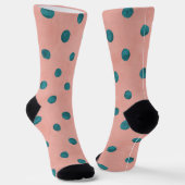  naadloos polka dot pattern l Roze blue Sokken (Gebogen)