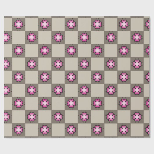 Naadloos retro esthetisch ontwerp" cadeaupapier (Vlak)