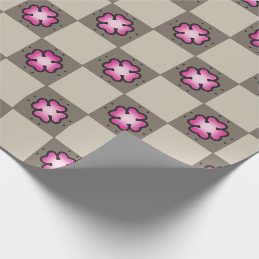 Naadloos retro esthetisch ontwerp" cadeaupapier (Hoek)