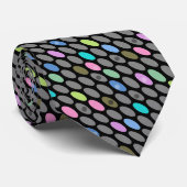 Naadloos retro kleurenontwerp cirkels polka stippe stropdas (Opgerold)