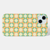Naadloos retro patroon met afgeronde vierkanten Case-Mate iPhone case (Achterkant (horizontaal))