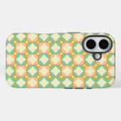 Naadloos retro patroon met afgeronde vierkanten Case-Mate iPhone case (Achterkant (horizontaal))