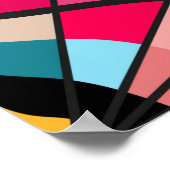 Naadloos retroflectiepatroon in de stijl van de ja poster (Hoek)