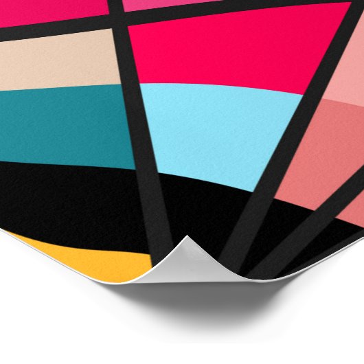 Naadloos retroflectiepatroon in de stijl van de ja poster (Hoek)