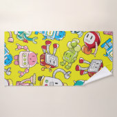 naadloos robotpatroon badhanddoek (Badhanddoek)