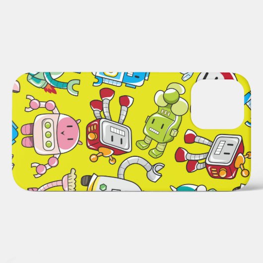 naadloos robotpatroon Case-Mate iPhone case (Achterkant (horizontaal))
