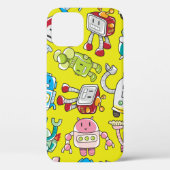 naadloos robotpatroon Case-Mate iPhone case (Achterkant)