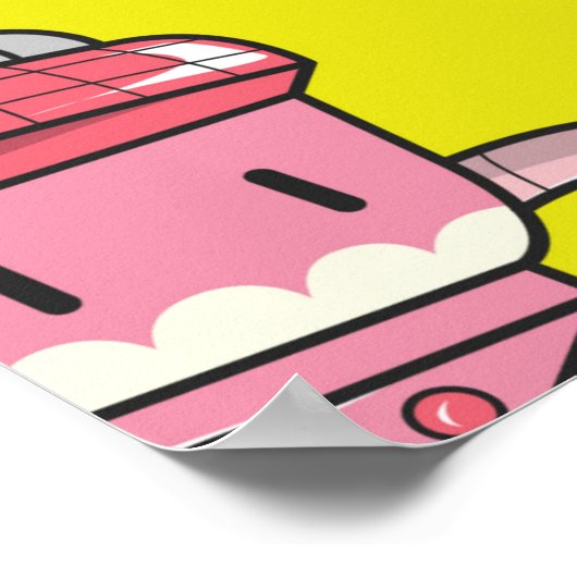 naadloos robotpatroon poster (Hoek)