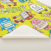 naadloos robotpatroon sherpa deken (3/4)