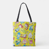 naadloos robotpatroon tote bag (Achterkant)