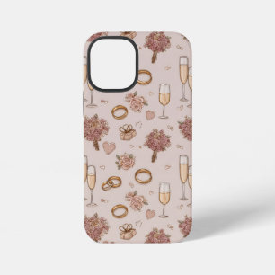 Naadloos Romantisch Trouwpatroon iPhone 12 Mini Hoesje