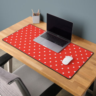 Naadloos rood achtergrond polka stippenpatroon bureaumat