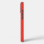 Naadloos rood achtergrond polka stippenpatroon Case-Mate iPhone case (Achterkant / Links)